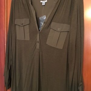 Urban Outfitters olive green blouse